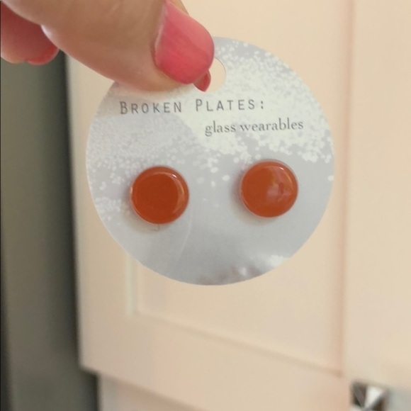 Glassblown Large Circle Stud Earrings - Picture 7 of 11